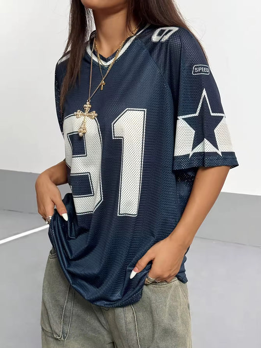 Star Jersey T-shirt - Deep Blue